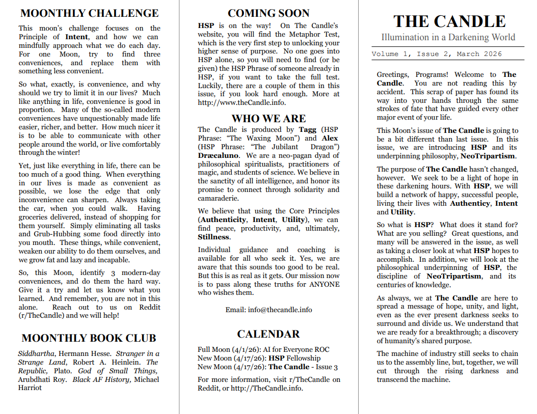 The Candle - Volume 1, Issue 2, March 2026
