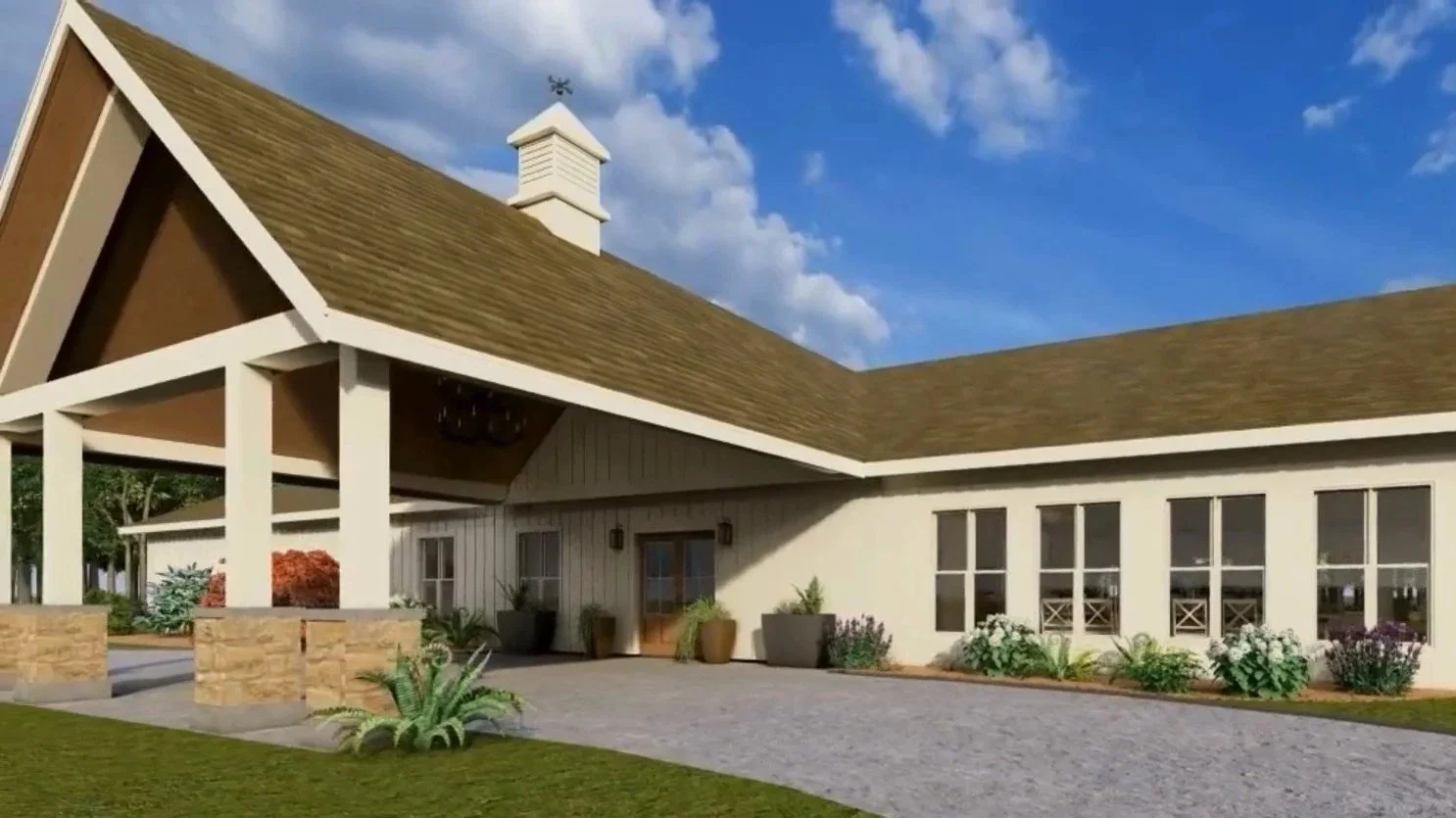 A beautiful neutral yet elegant venue designed for weddings, ceremonies, and receptions