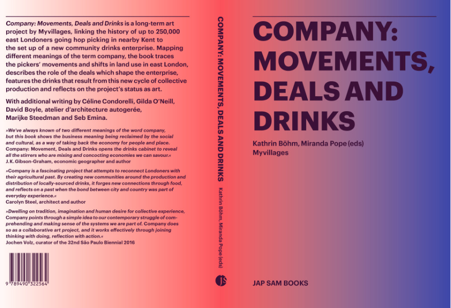Outside cover of the book Company: Movement, Deals and Drinks by Kathrin Bohm, Miranda Pope (eds) and Myvillages.