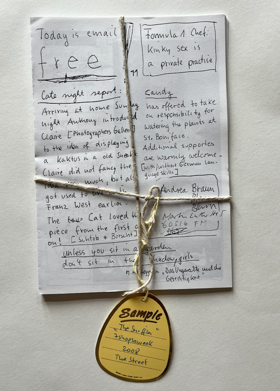 Bernd Krass, 7ShopsaWeek, for The Street, Whitechapel Gallery, 2008.  Courtesy Bernd Krauss, Whitechapel Gallery.