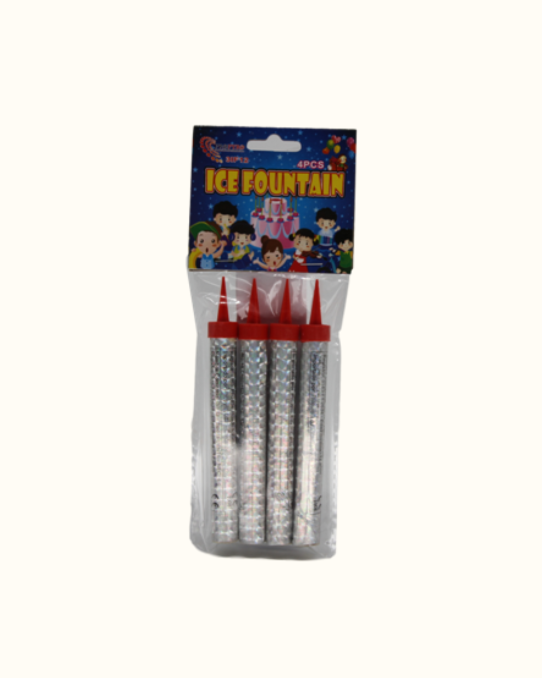 Vela de Aniversário Prata - 3IF12 - 4 Unid.