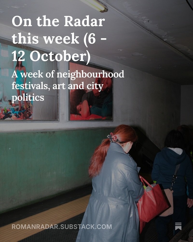 Link in bio for the full Radar. First picture from photographic installation by Ludovica Anzaldi at Euclide station, from a previous edition of Romadiffusa.