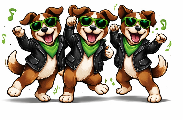 Three Biker Pups