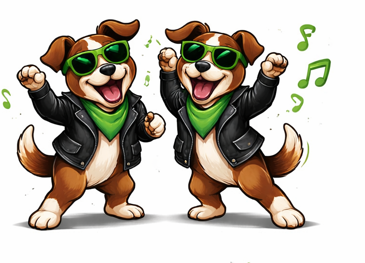 Two Biker Pups