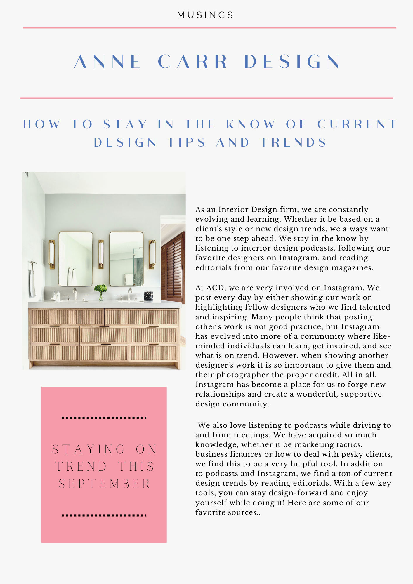 Staying On Trend This September