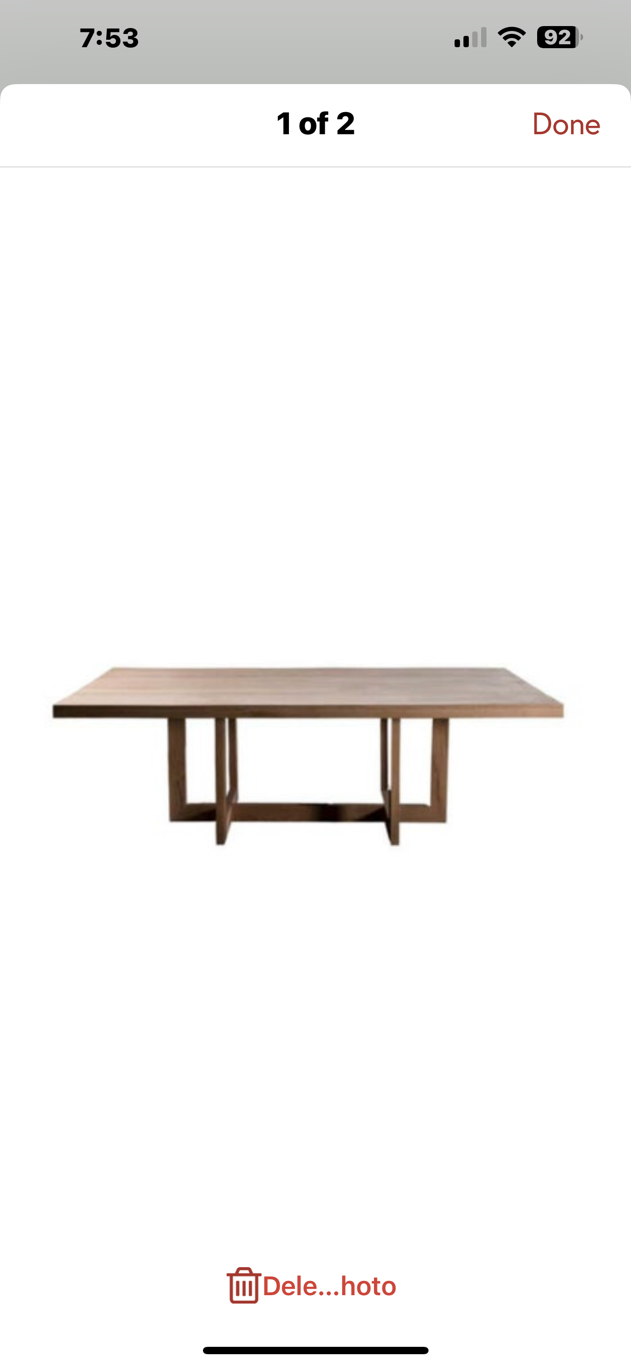 Walnut dining table