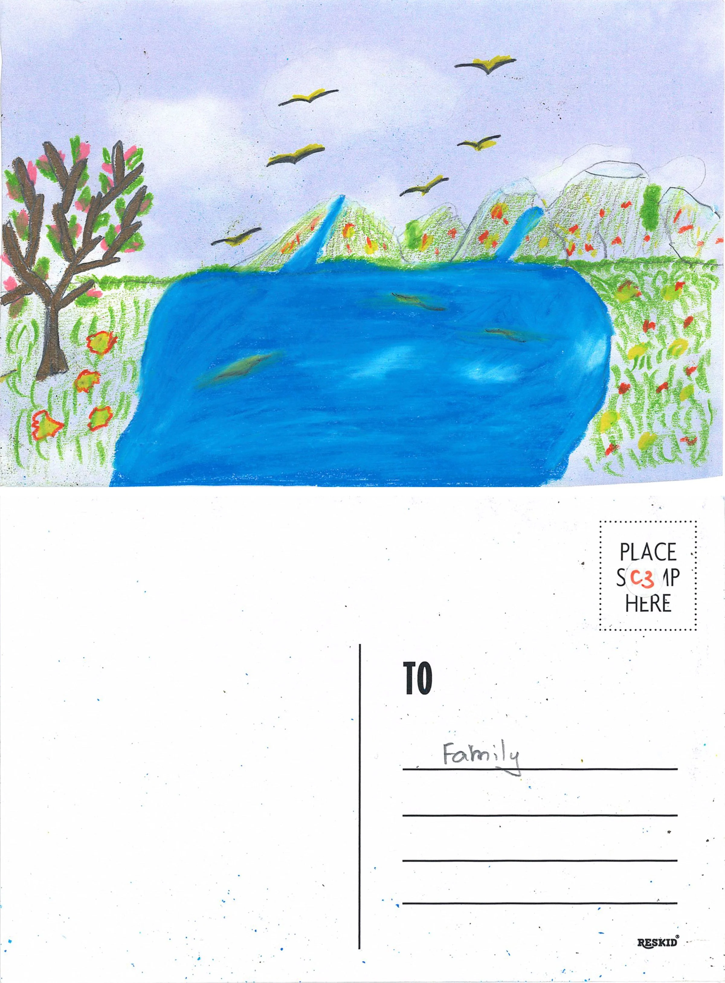 Life before humanity. "Let's keep caring about nature." Artist: Khusan Yumaboev