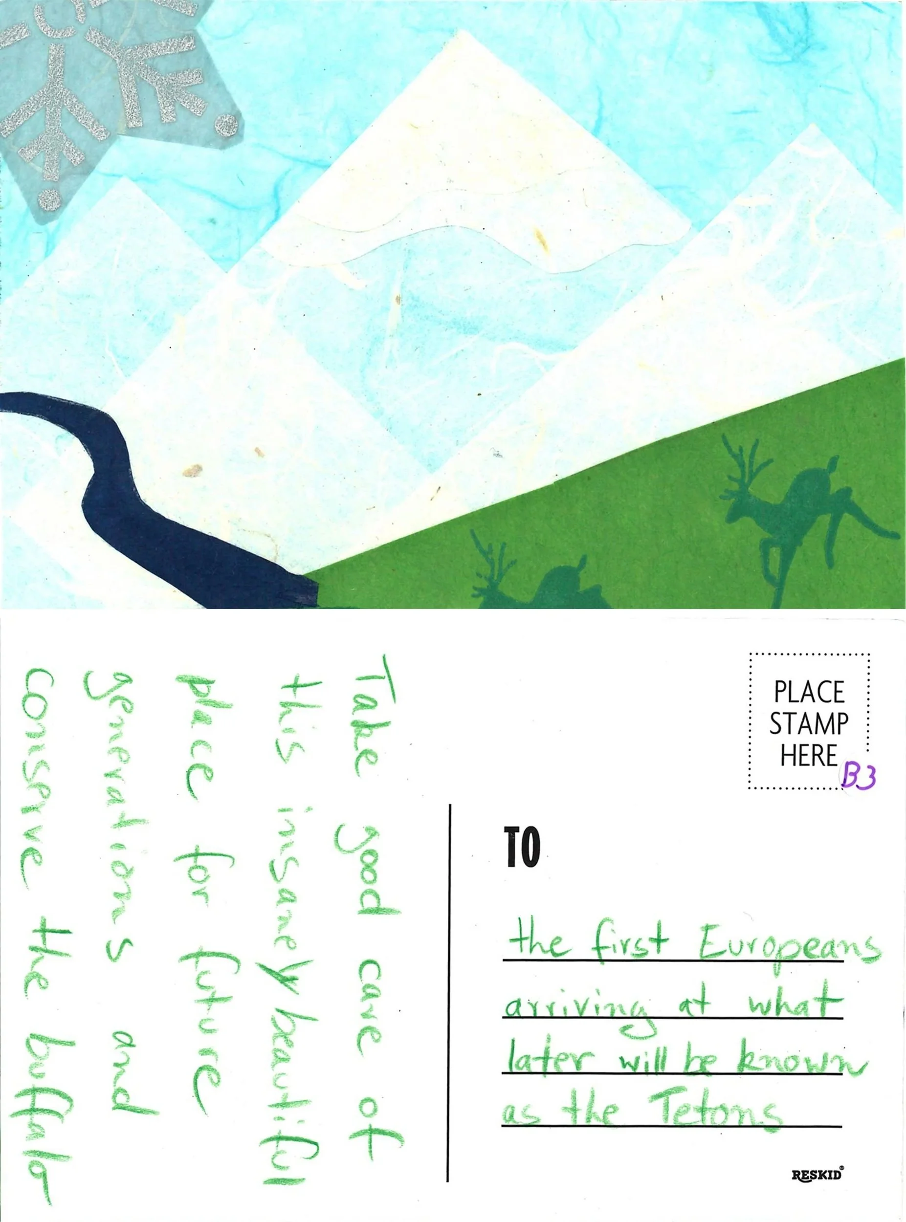 "Teton Mountains in Wyoming with awe-inspiring views." Artist: Dee Dee DuPlessis