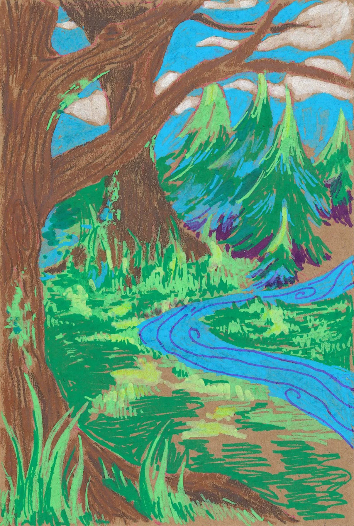 B1 (front): "Mystical, peaceful forest." Artist: Allison Mannon