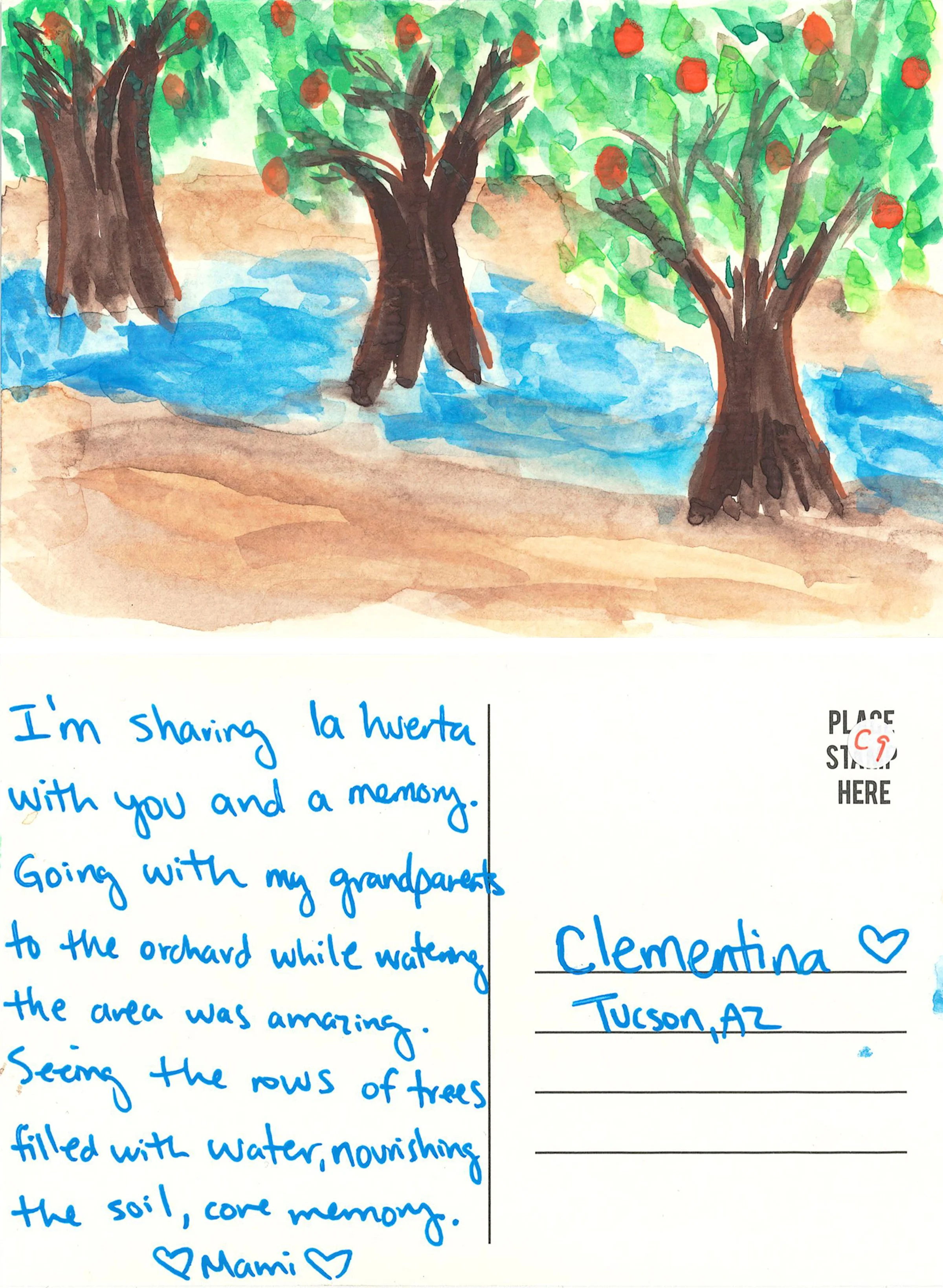 Grandpa's orchard. "A happy childhood memory."