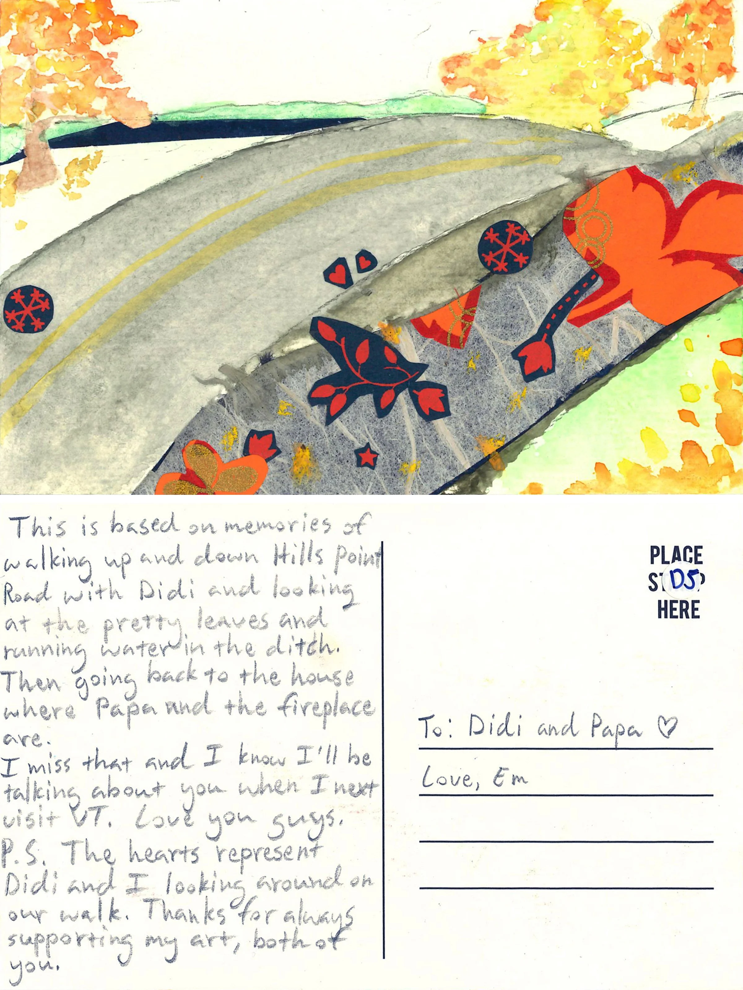 Grandparents' road; Fall in Vermont. 