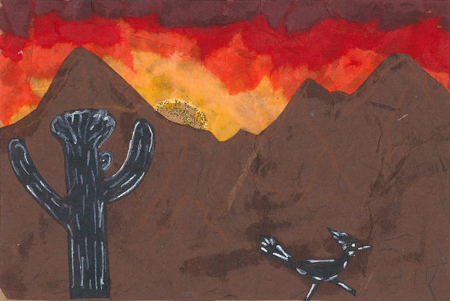 H2 (front): Collage of the Tucson mountains. Artist: Halley Hughes
