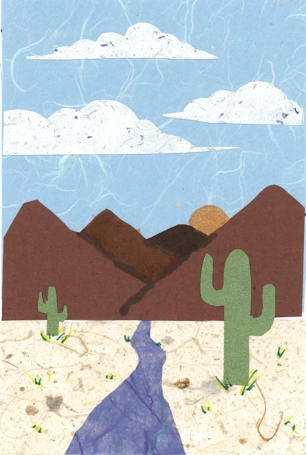 A6 (front): "A nice spring day in the Sonoran Desert." Artist: Lois Polashenski