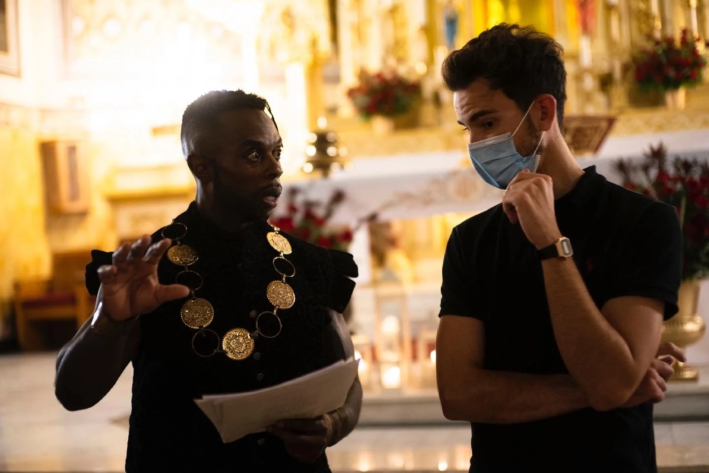 BTS Korie Tristan-Prince(Director) and DOP - Philip Kiene on set of "Dark Things"