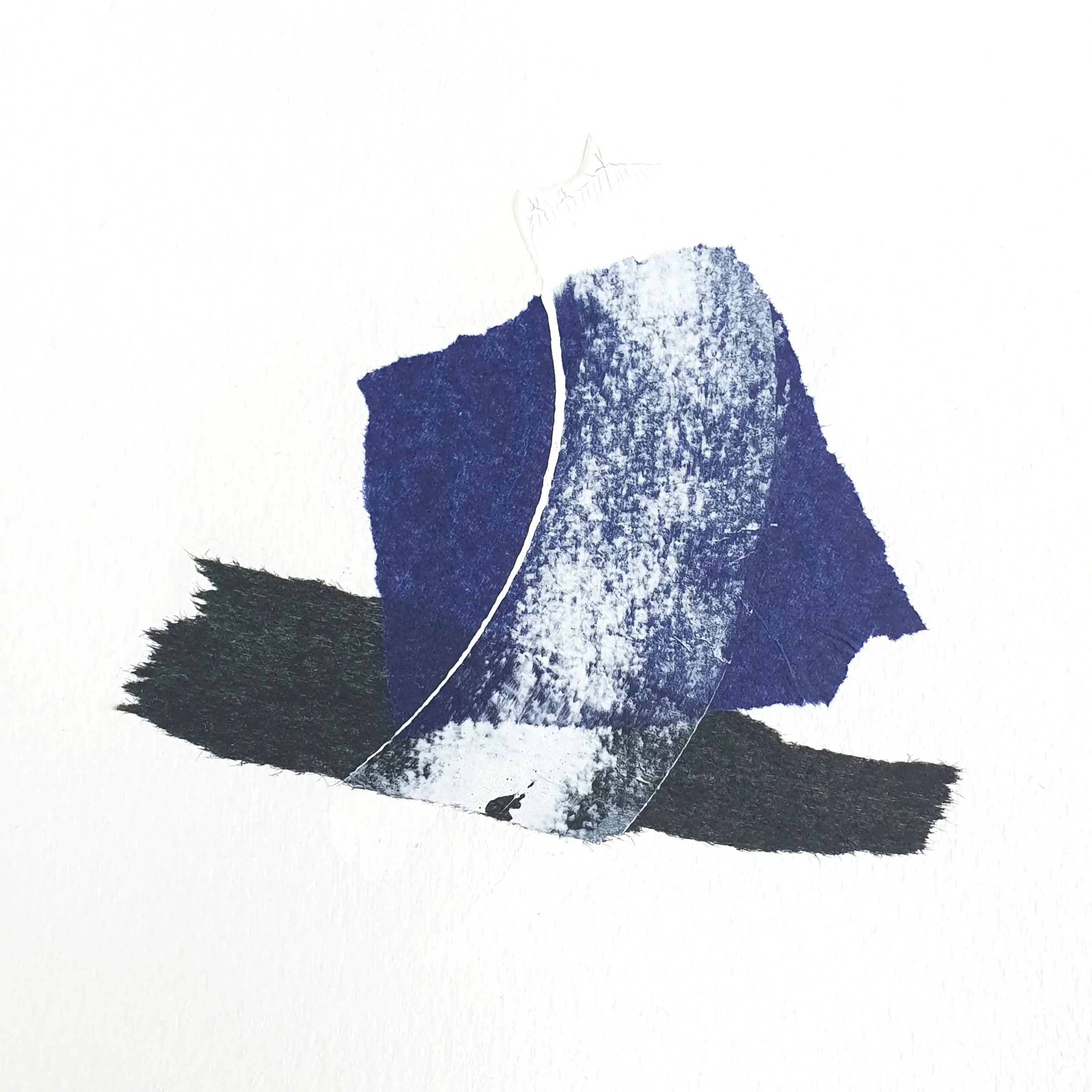 Sans titre · 30x30 cm · papier de soie et gouache sur papier coton
