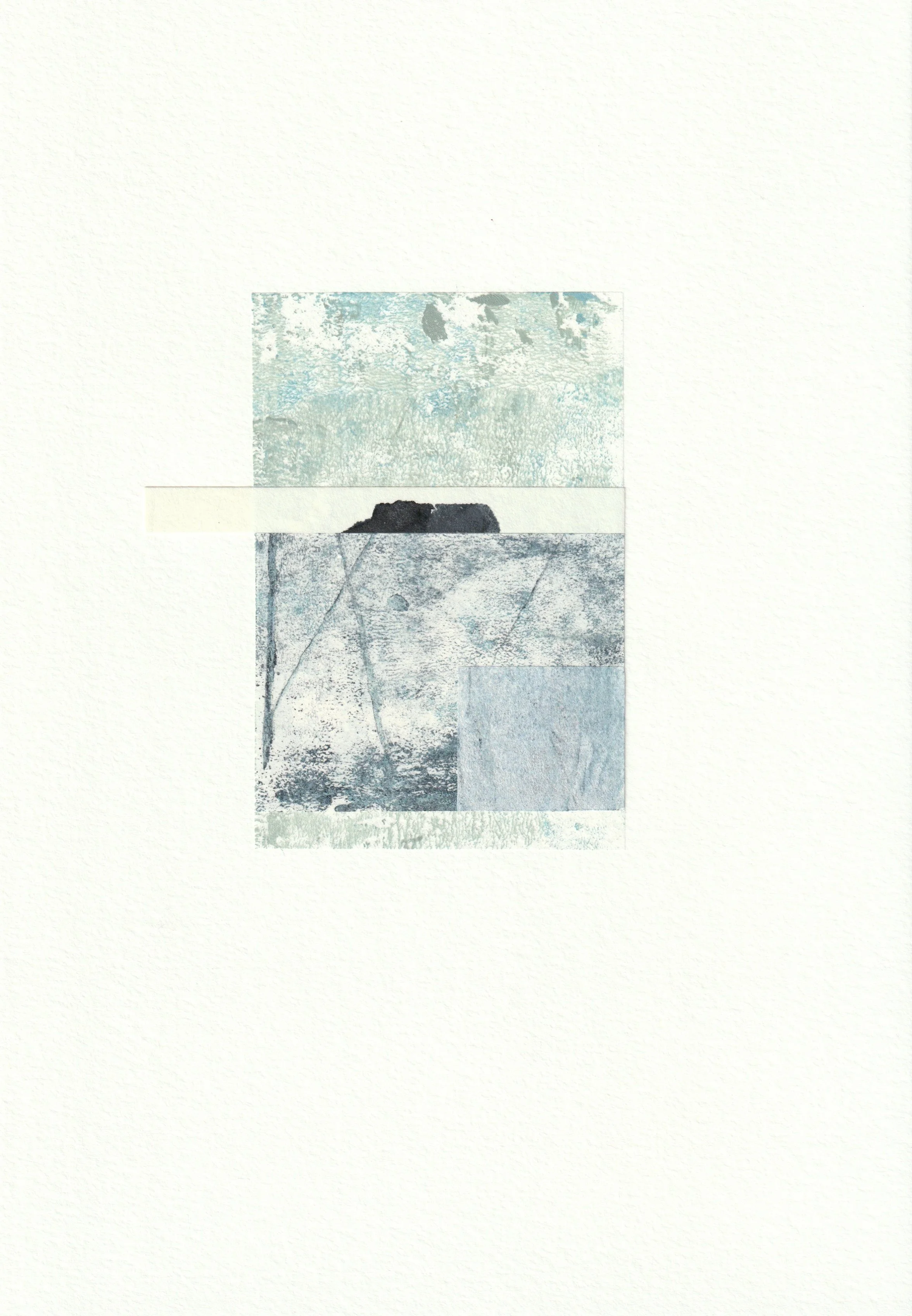 Reserve III · 21x29,7 cm - monotype sur washi et encre de chine sur sur papier coton