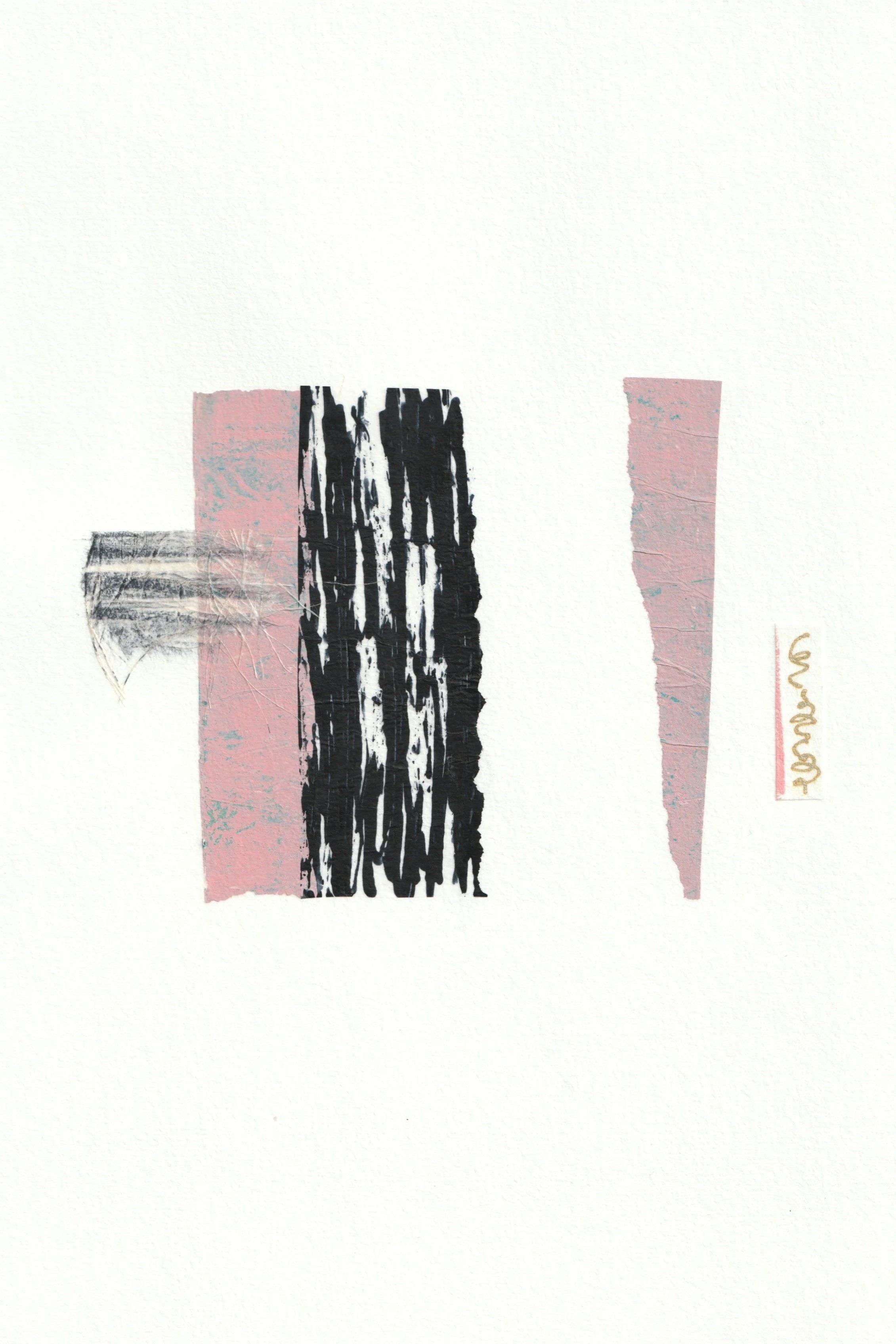 Rémanence · 21x29,7 cm · papier de soie, monotypes et encre acrylique sur papier coton