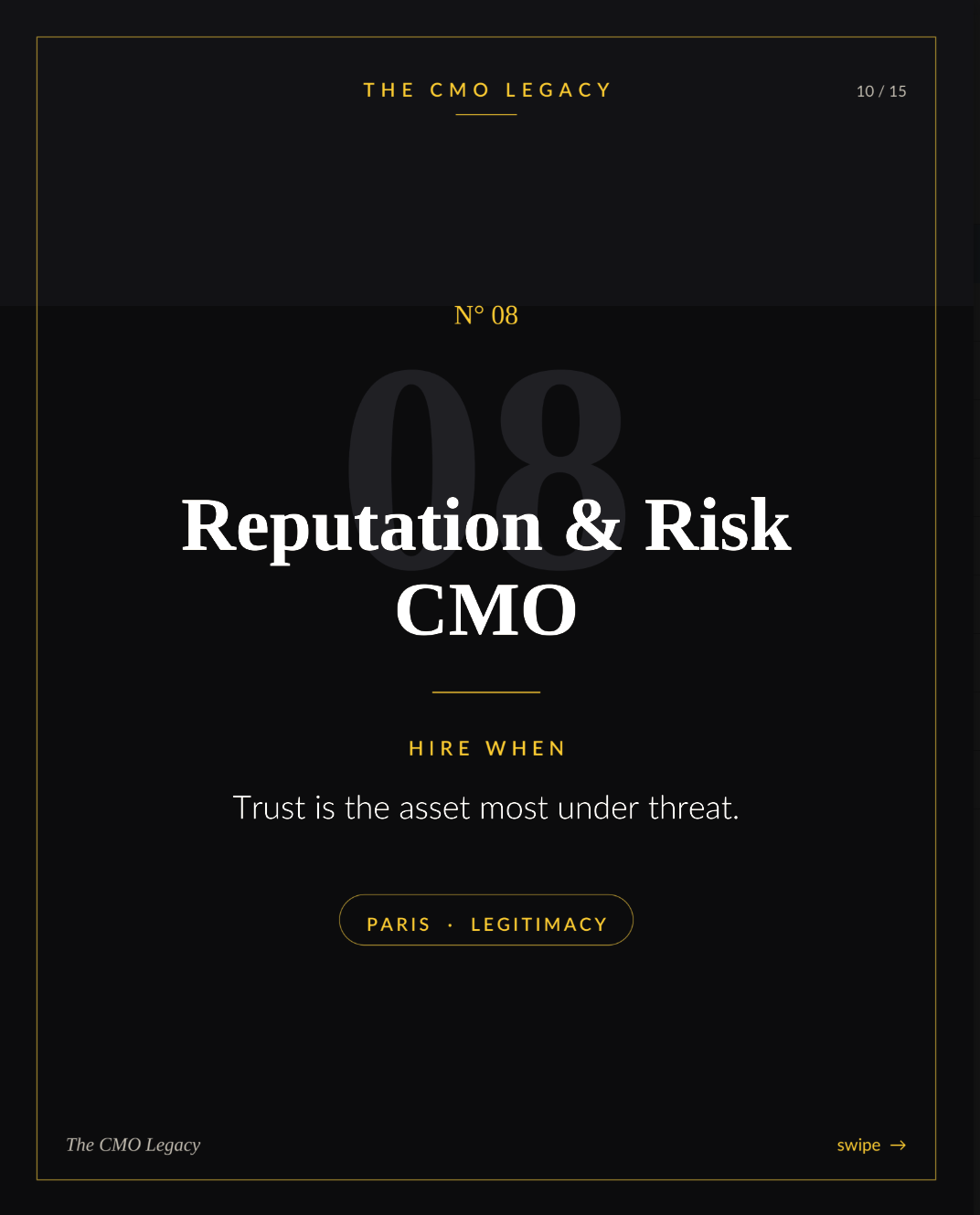 Reputation & Risk CMO