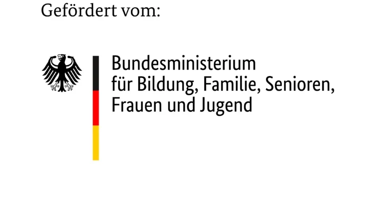 Logo des Bundesministeriums für Bildung, Familie, Senioren, Frauen und Jugend, gefördert vom Bundesministerium in Deutschland.