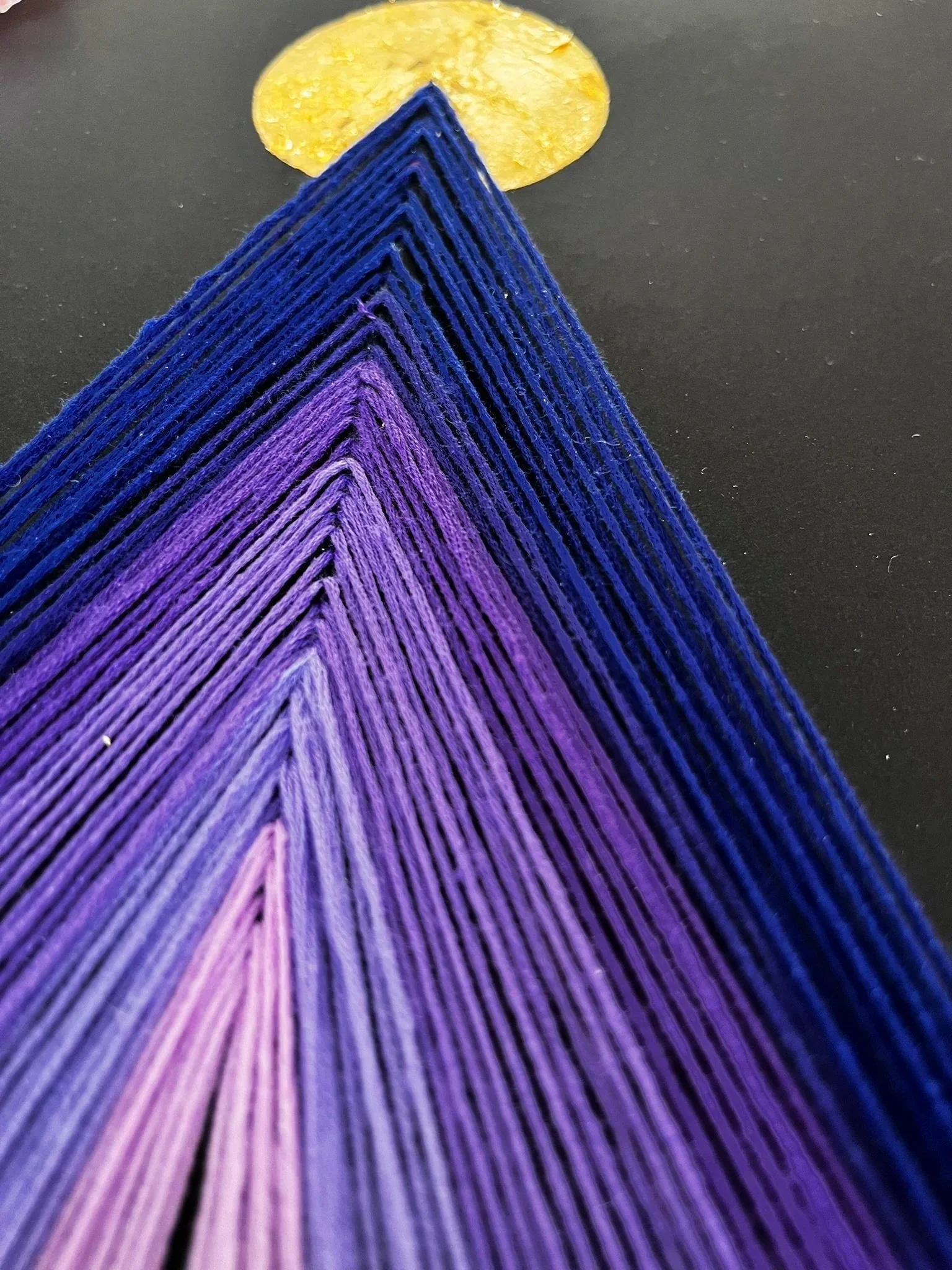 Ascension - hand sewn geometry artwork