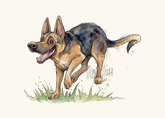 German Shepherd on Grass