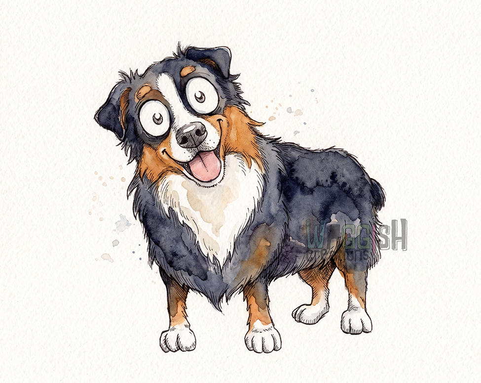 Mini American Shepherd Tri-Colored