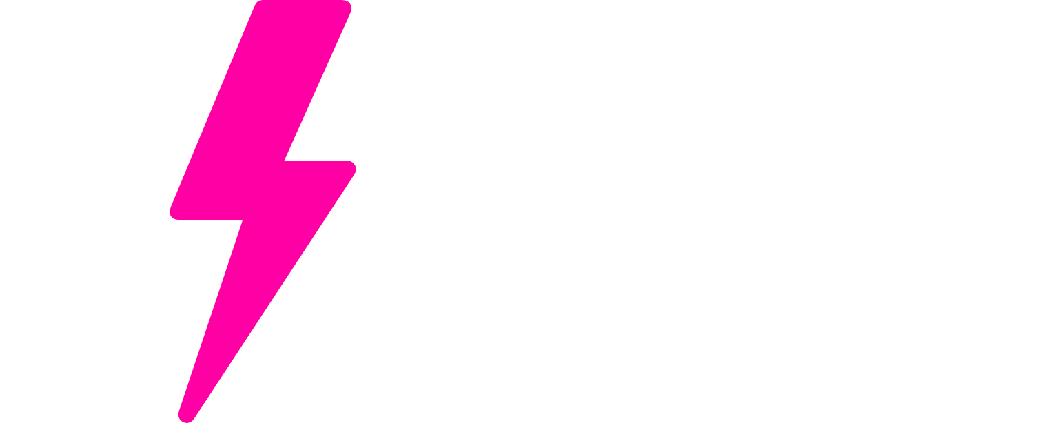 Logo for the Electrify Festival with a pink lightning bolt and stylized white text.