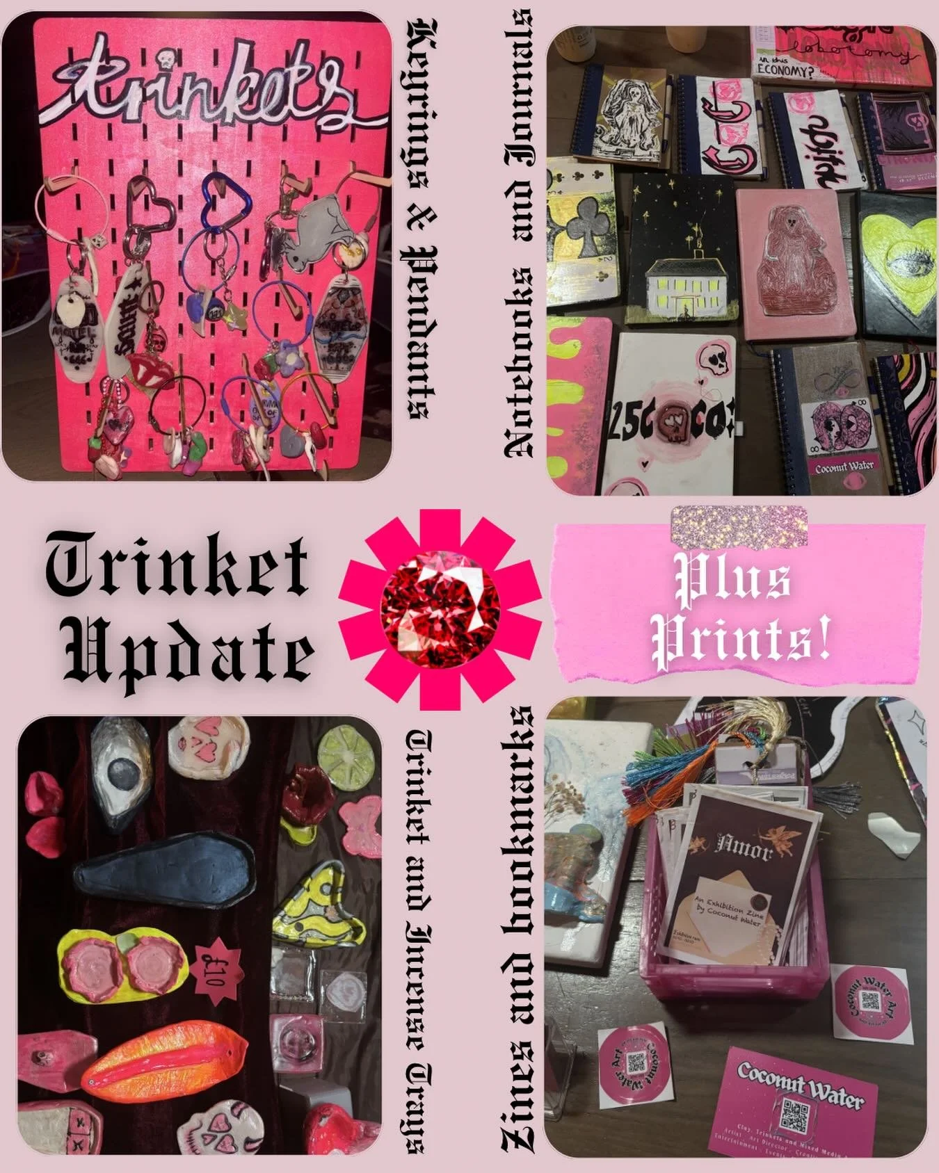 Now we&rsquo;ve updated the trinket collection, where would you be most likely to cop? #glasgowart #smallartbusiness #journals #trinkets