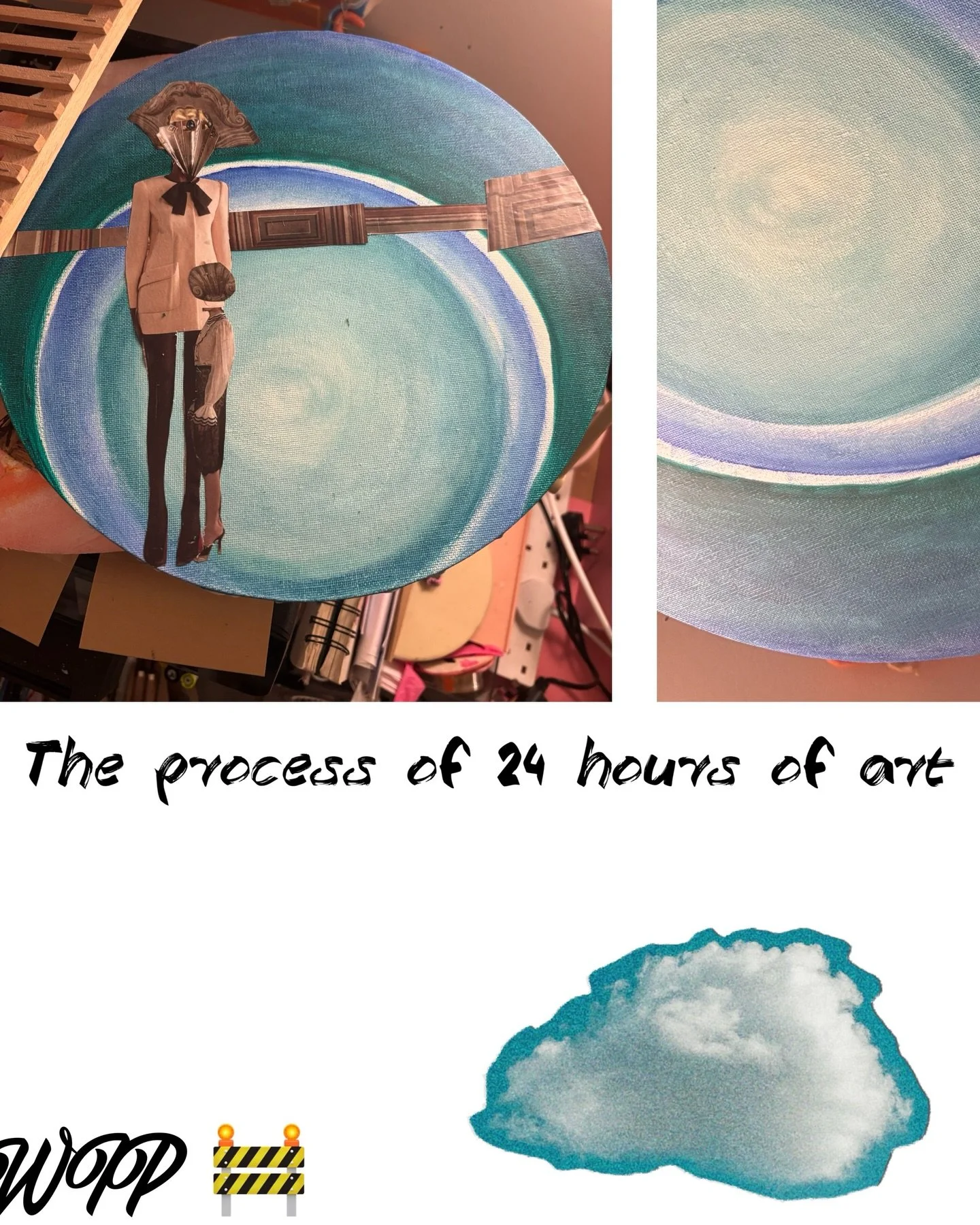 A little process piece narrative about somatics of blending paint and release <3 have fun with your art but let it heal where it can <3 will be showing off my circular canvas madness at the May exhibition x
#emergingartistuk #trinkets26 #artash