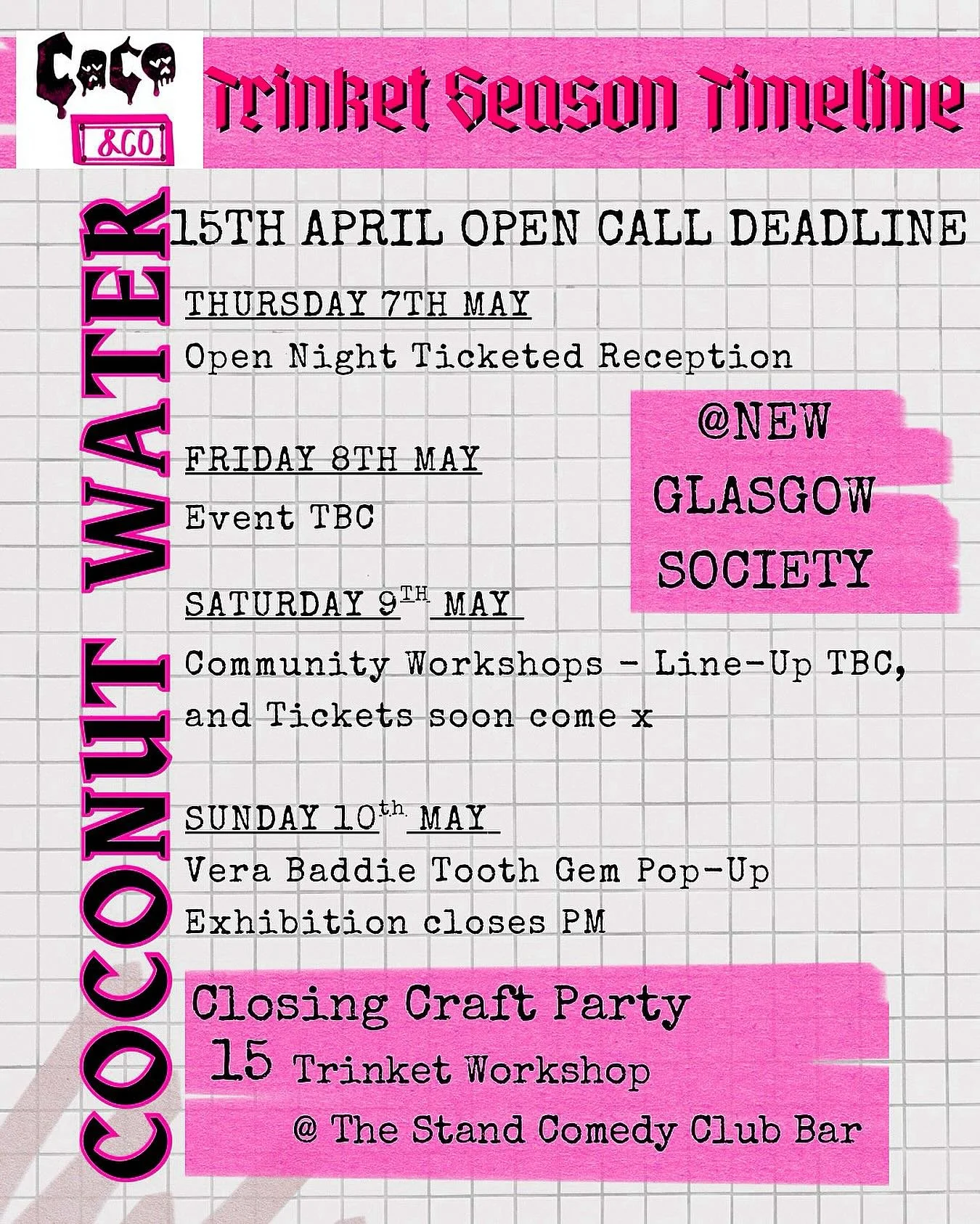Now the April Markets are kicking off, no better time to throw the upcoming Trinkets season schedule out there! Trinket Season, Taurus Season, Whatever you&rsquo;re calling it, it&rsquo;s coming!

#emergingartistuk #trinkets26 #smallartbusiness #artp