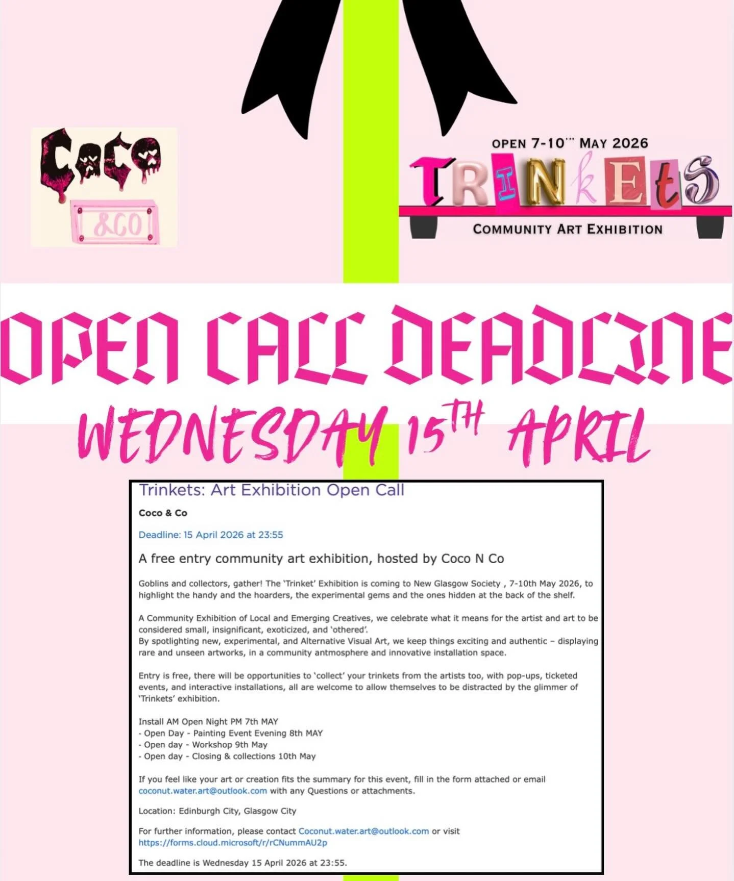 Another Week and a bit untill open call submissions close for Trinkets community Art Exhibition - thank you to everyone who&rsquo;s applied already! I&rsquo;ll get in touch towards the end of next week&hellip;
#emergingartistuk #trinkets26 #smallartb
