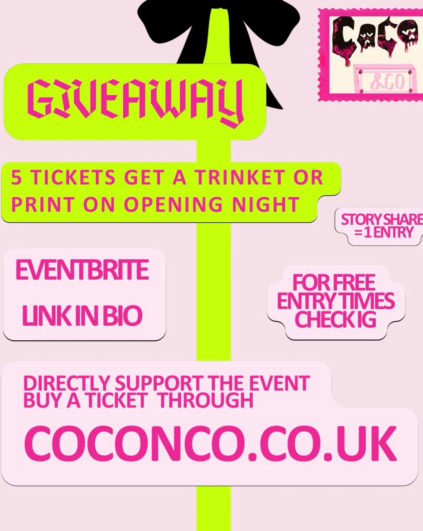 To give Trinket season a bit of support im doing a giveaway to celebrate! 5 tickets for our Opening Preview will receive a random trinket or print 🌺 Story shares also get an entry but if you win and aren&rsquo;t there, I&rsquo;m taking your prize ho