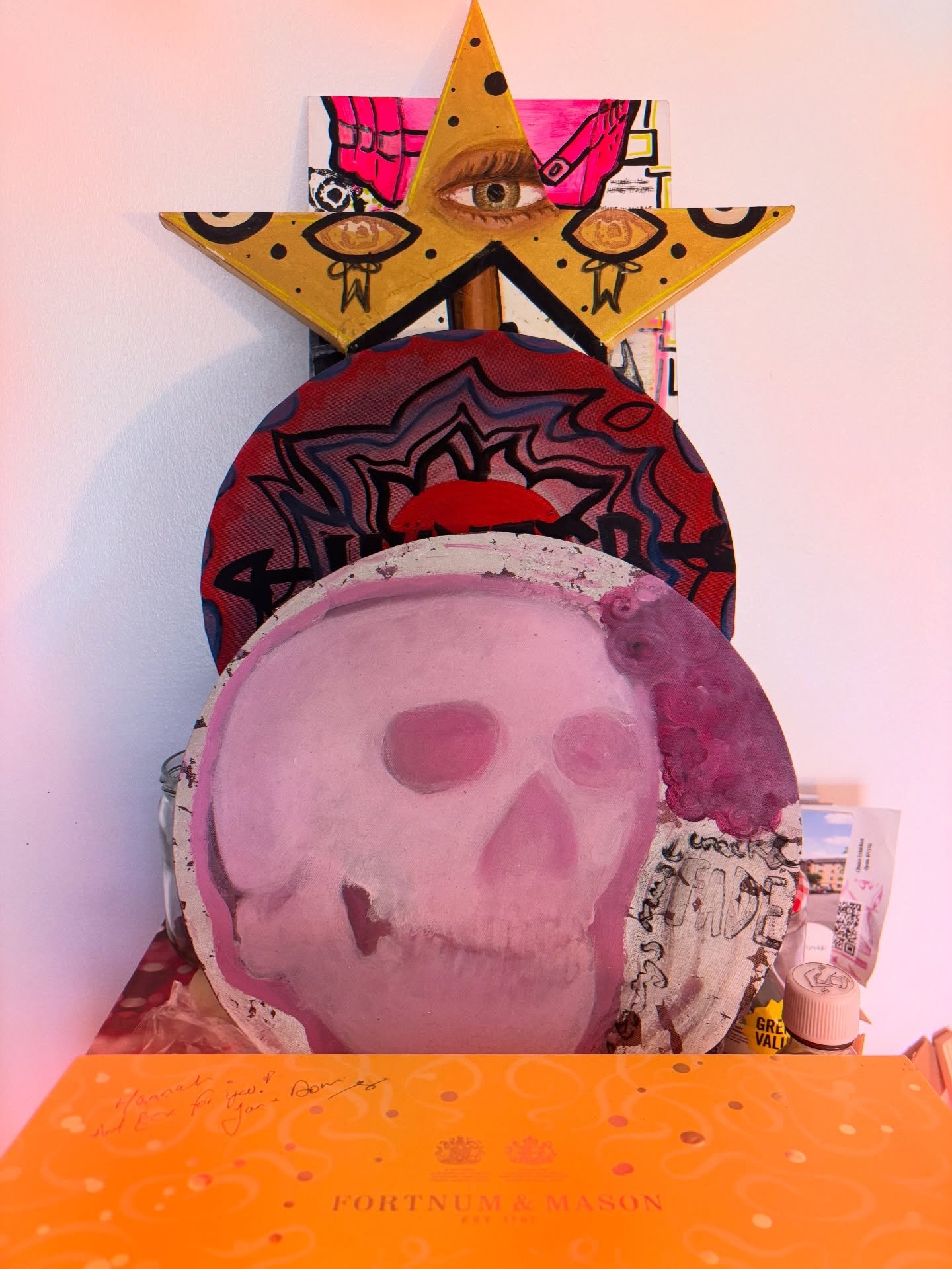 Home studio in the sun reminds me why we started this 🤓 #trinkets26 #artstudio #glasgowart