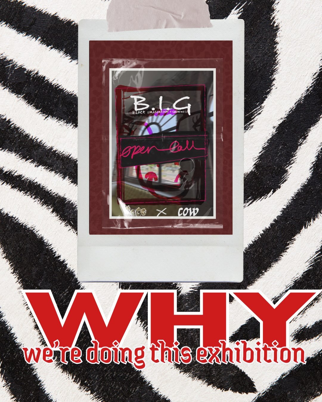 B.I.G Art Exhibition - Learn more!

B.I.G stands for Black Imagination and Greatness. It also represents the scale of the imagination and exploration that we invite artists to inhabit and embody, not just for the exhibition, and beyond Black History 