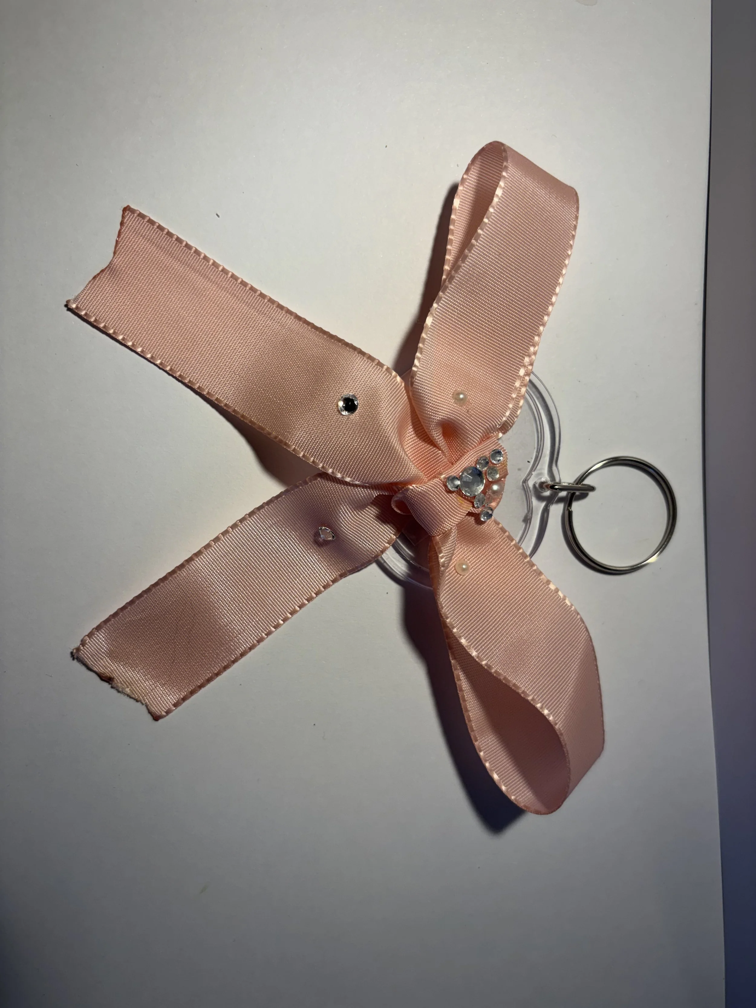Pink Coco Bow Keyring