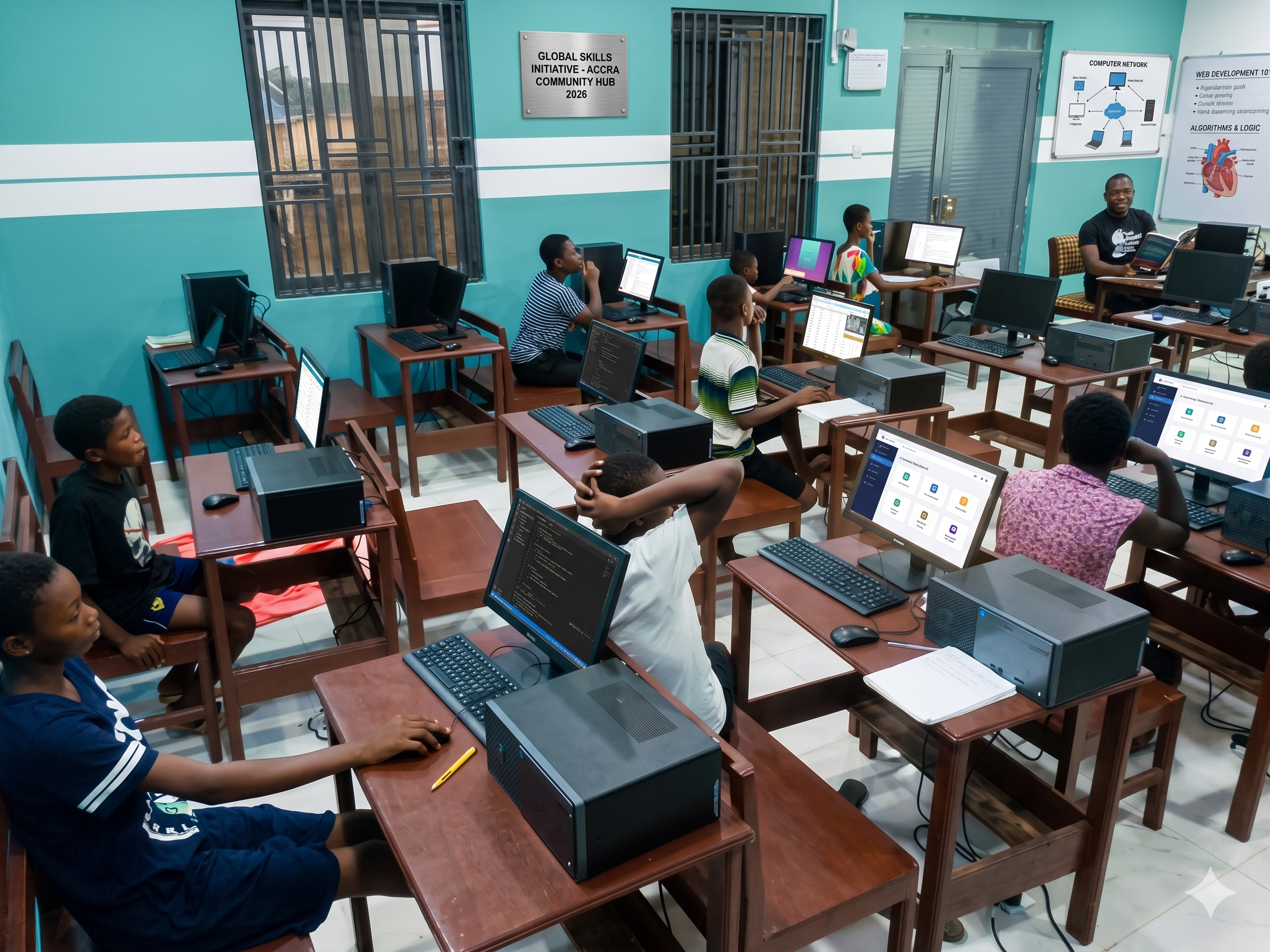 Students at the Robert Odoom Cann (ROC) Center in Akobima, Central Region, Ghana.
