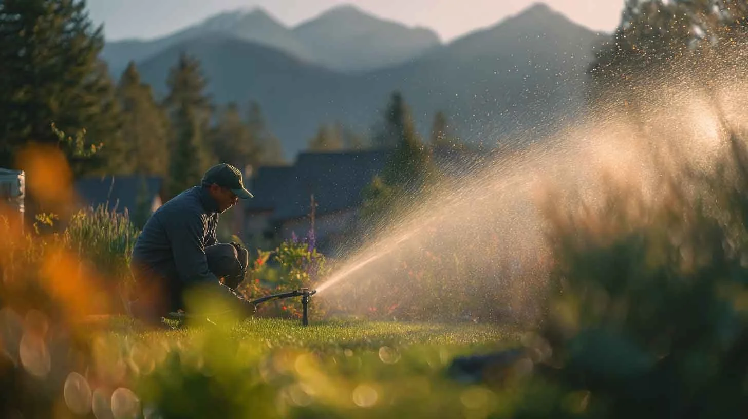 a man doing sprinkler installation and summer startup services in durango co