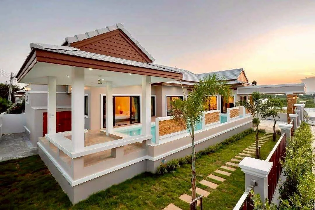 Luxury villa with a private pool in Hua Hin, ideal for property investment.