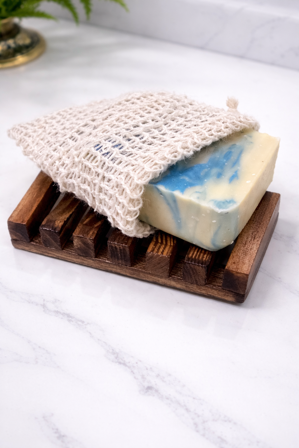 Handmade Wooden Soap Holder & Saver Set