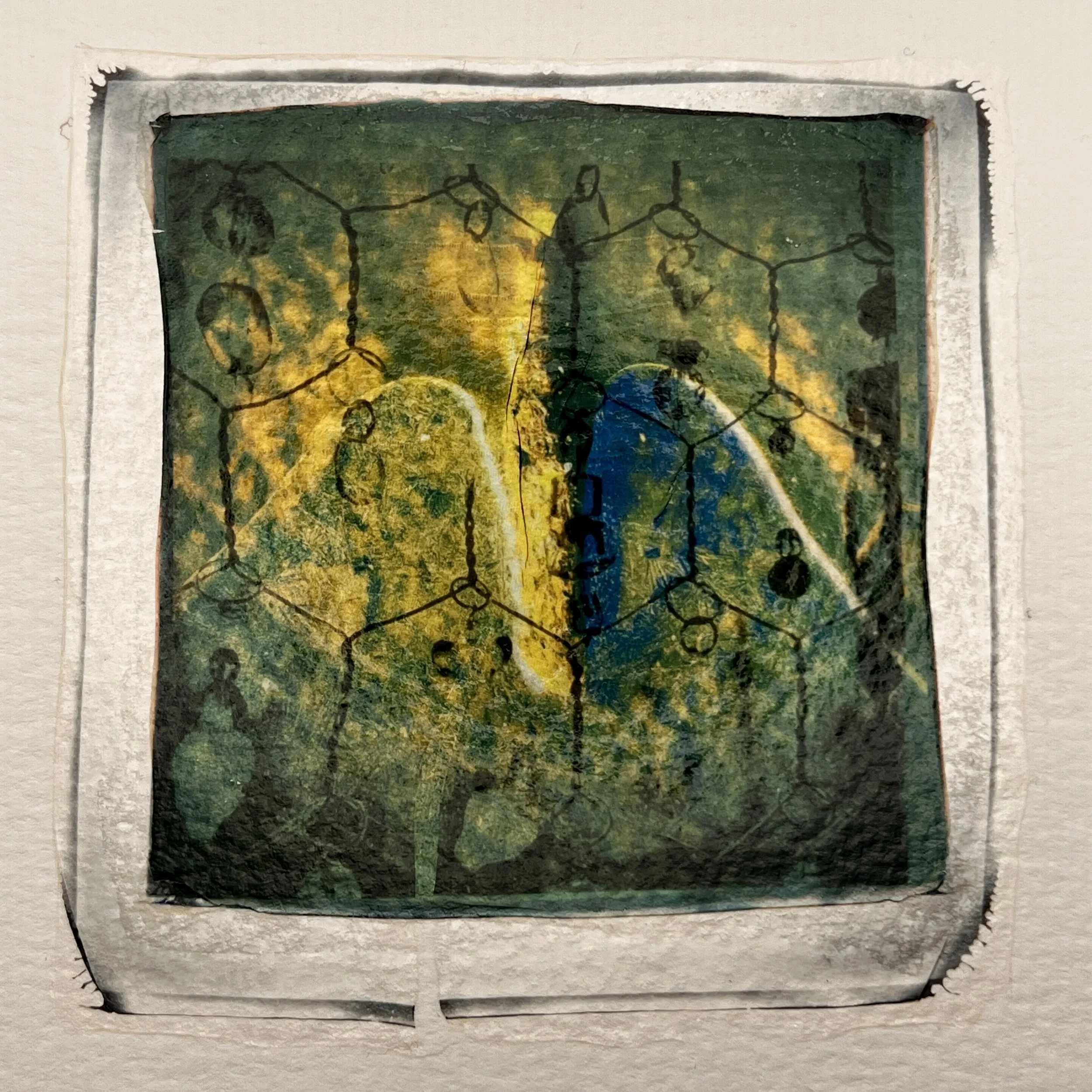 Touching One Side To Another | Polaroid Emulsion Lifts 8 X 8 inches