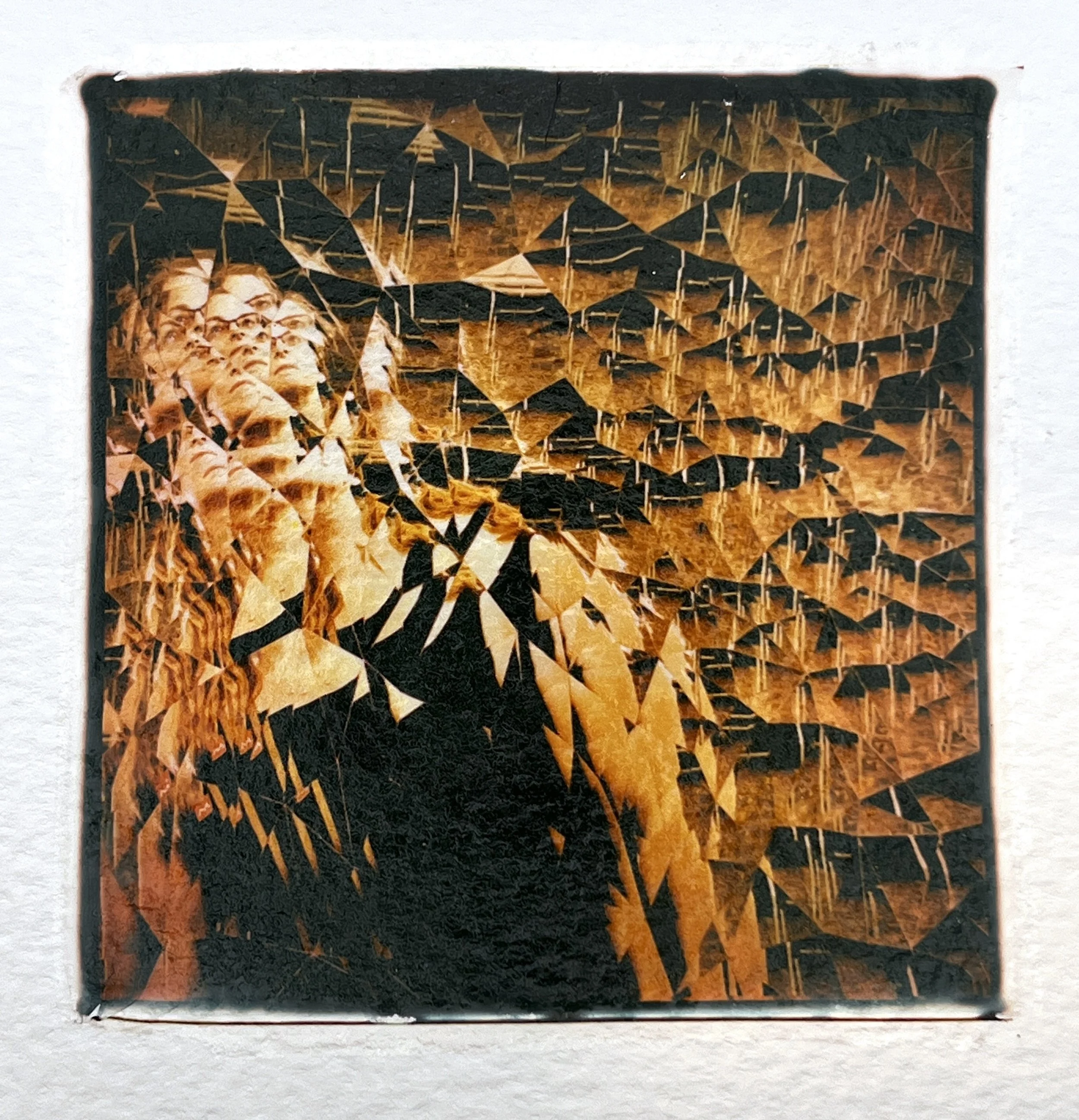 An Uncomfortable Conversation | Polaroid Emulsion Lifts 8 X 8 inches