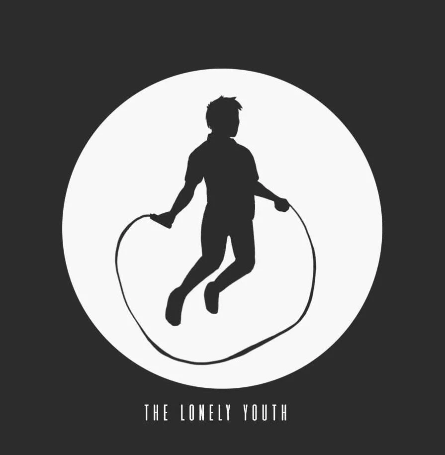 Silhouette of a young person jumping rope, with the text 'The Lonely Youth' at the bottom.