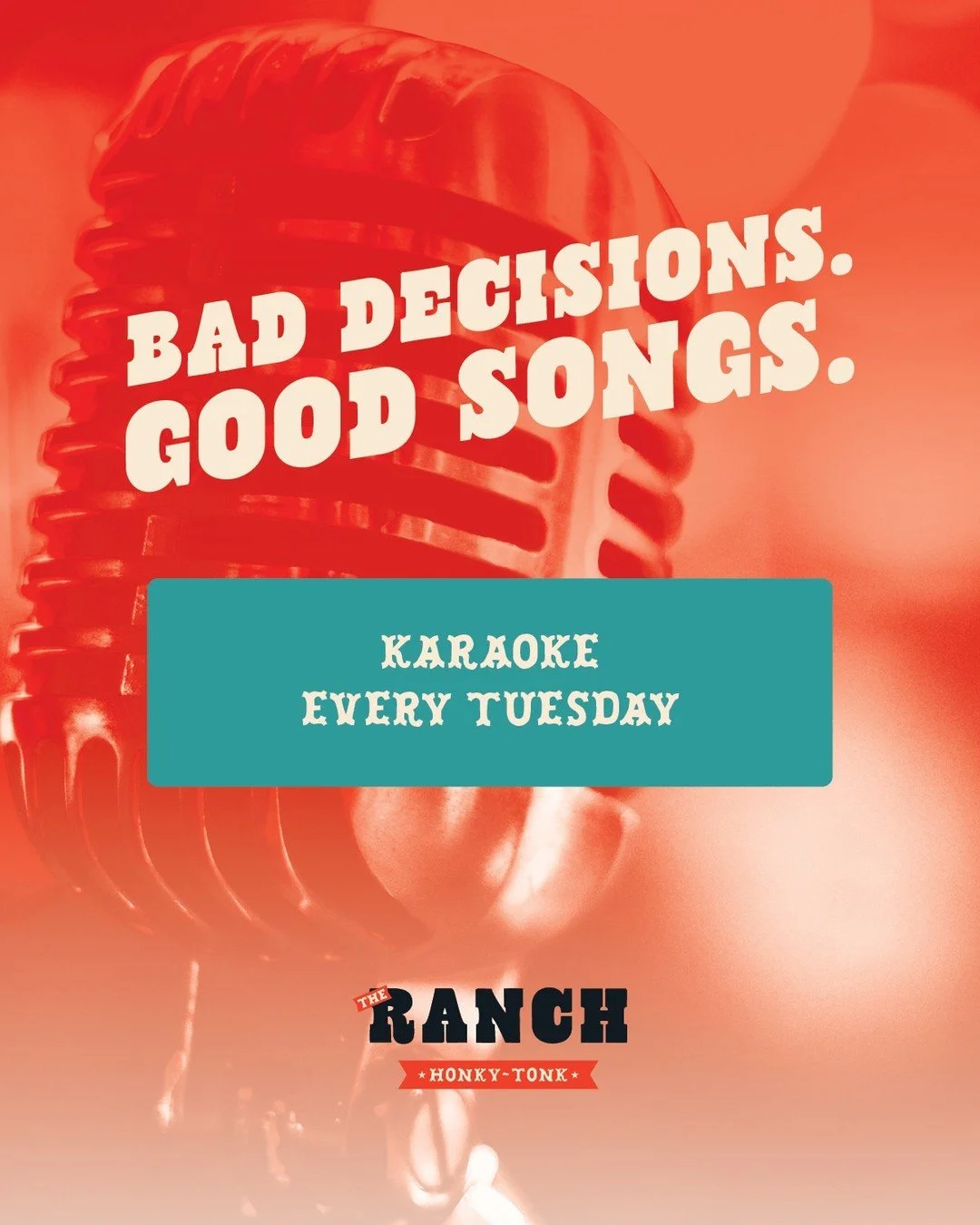 Your shower thinks you're a superstar. Time to prove it.

🎤 Karaoke Every Tuesday

#TheRanchA2 #KaraokeNight #HonkyTonk #AnnArbor #TuesdayNight