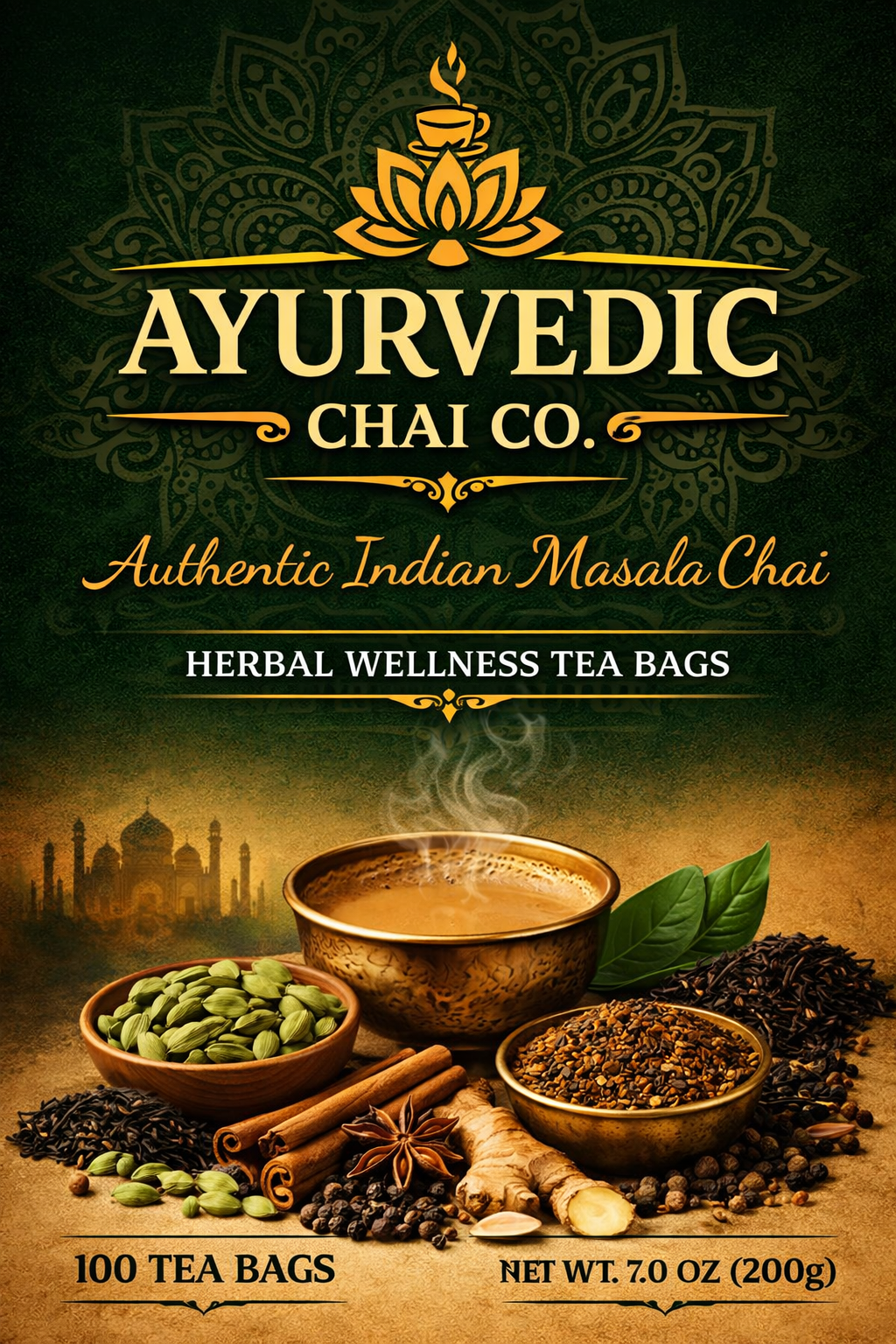 Masala Chai Patti (100 Tea Bags)