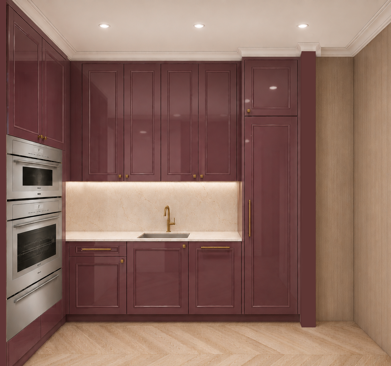 Upper West Side Limestone Mansion / Butler's Pantry Design Rendering