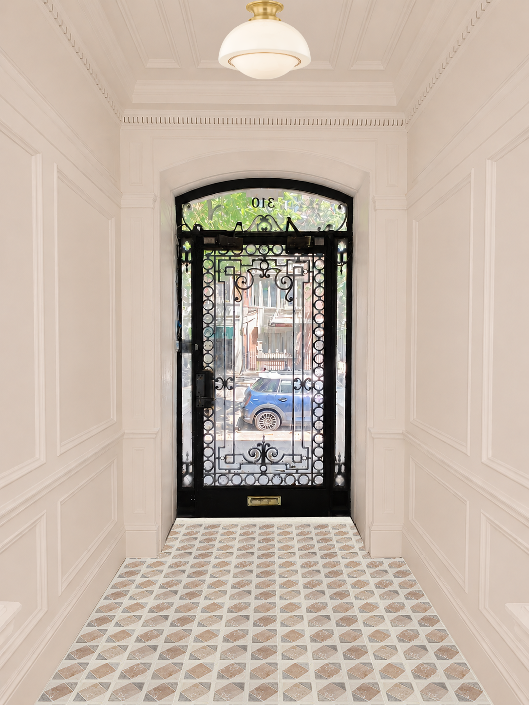 Upper West Side Limestone Mansion / Entry Design Rendering