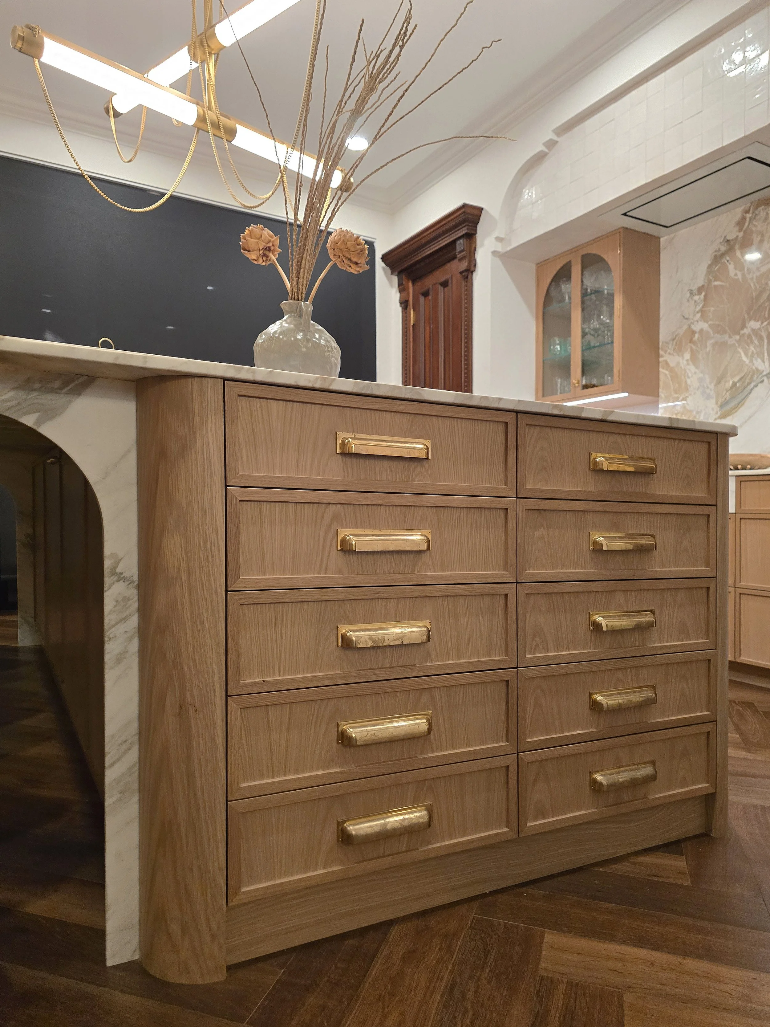 Park Slope Brooklyn Townhouse Renovation | Custom Kitchen Woodwork on Parlor Floor