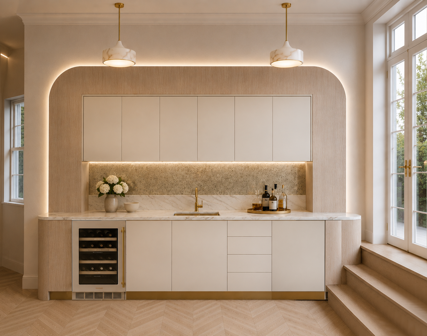 Upper West Side Limestone Mansion / Bar Design Rendering