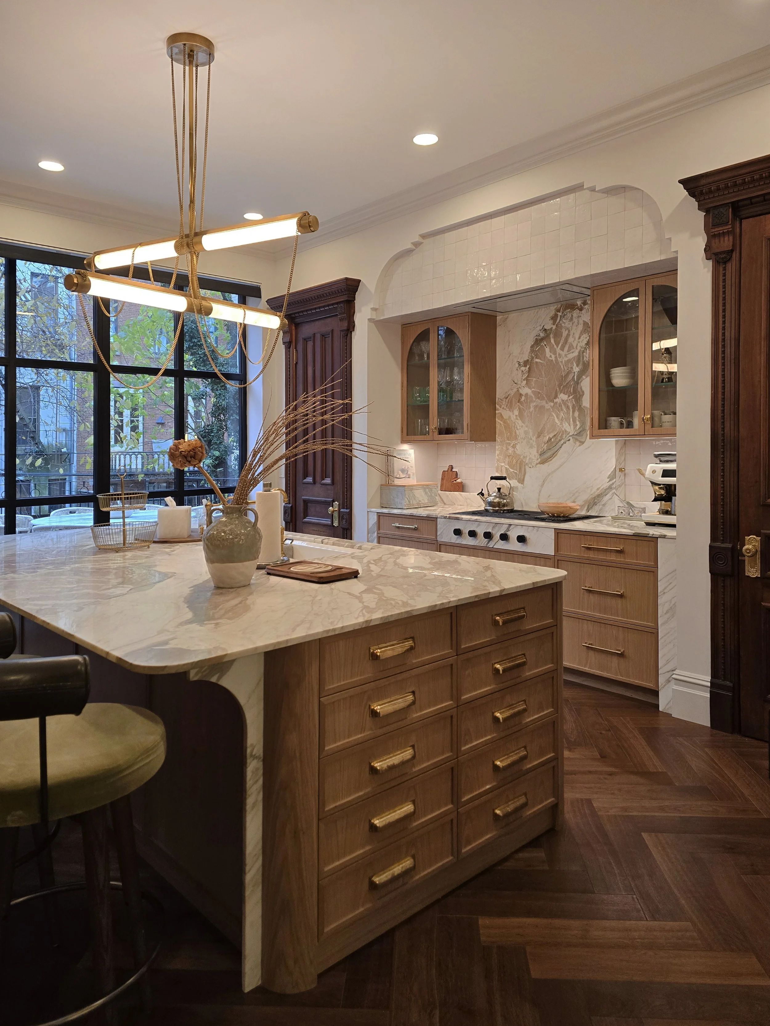 Park Slope Brooklyn Townhouse Renovation | Custom Kitchen on Parlor Floor