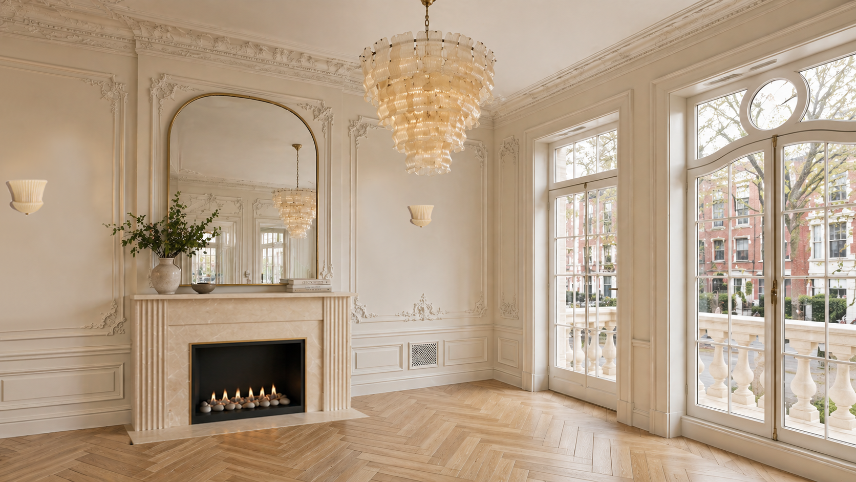 Upper West Side Limestone Mansion / Dining Room Design Rendering